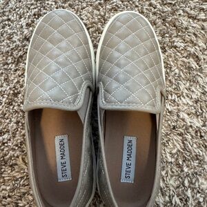 Steve Madden Women's Quilted Slip-On Sneakers - Taupe